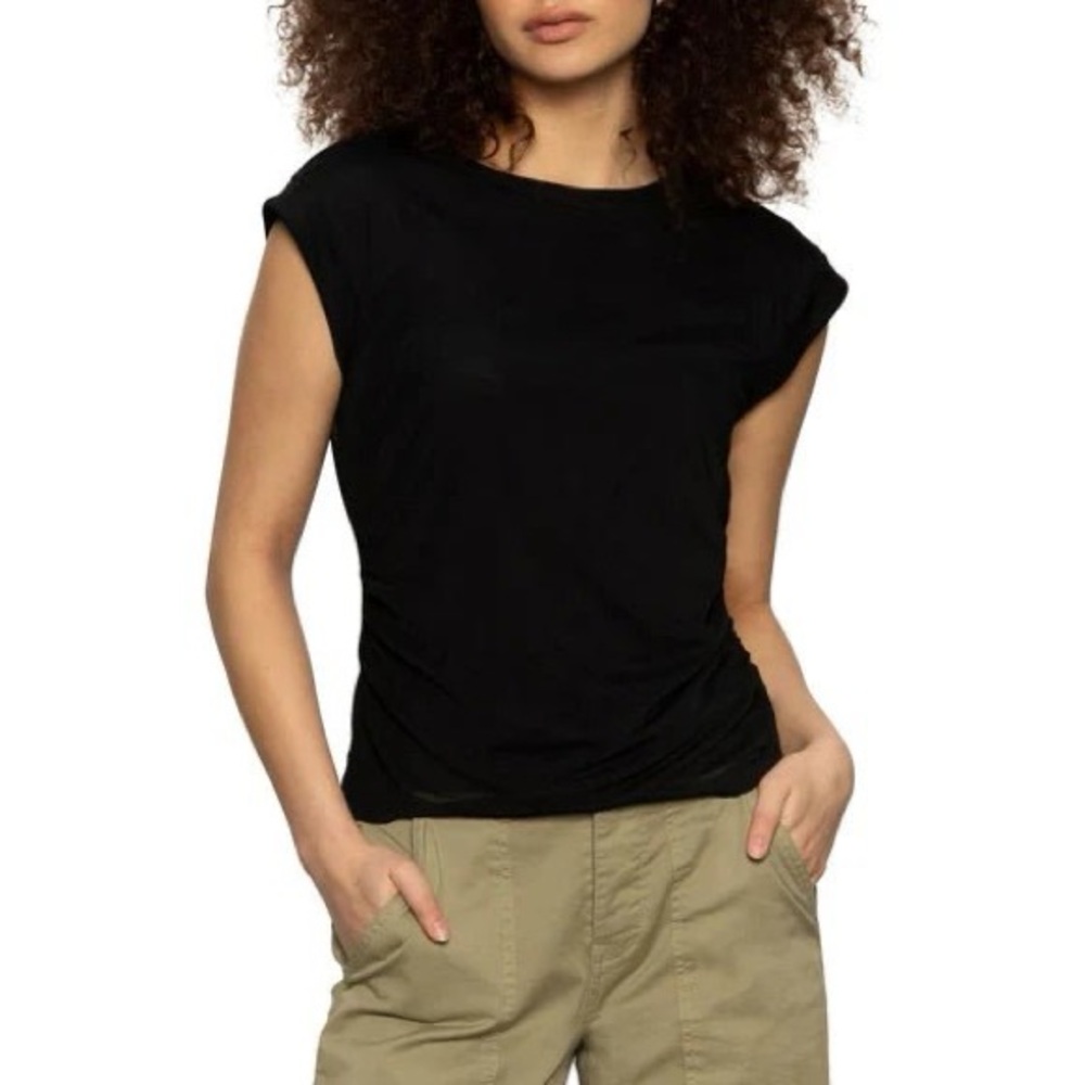 Sanctuary Charisma Dolman Mesh Tee Black